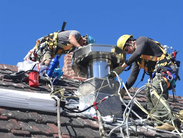 Protective chimney cap installed by Powell Chimney Sweep in Powell, OH