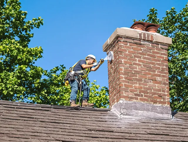 Powell Chimney Sweep performing an inspection with advanced tools in Powell, OH