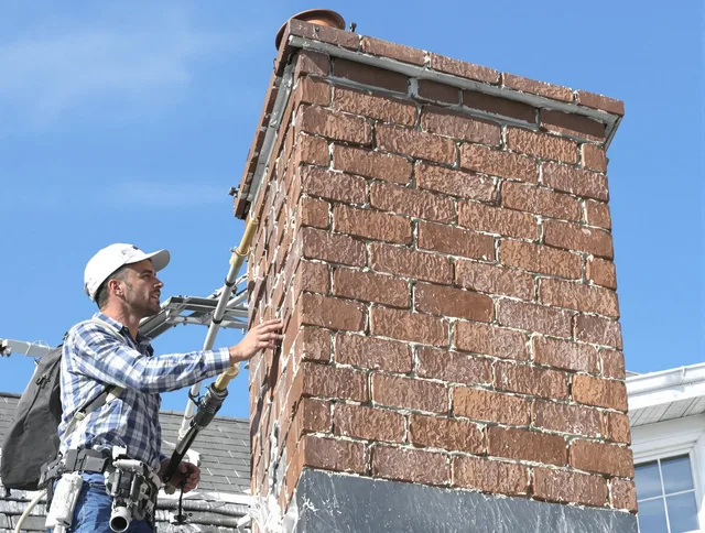 Brickwork for a chimney rebuild by Powell Chimney Sweep in Powell, OH