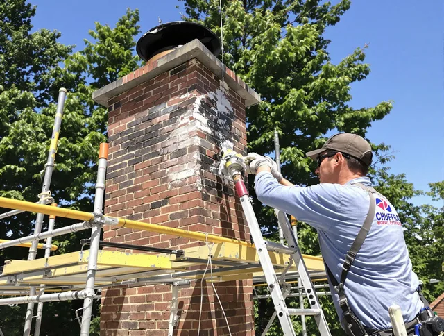 Structural chimney repair by Powell Chimney Sweep in Powell, OH