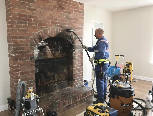 Powell Chimney Sweep expert performing detailed chimney sweep in Powell, OH