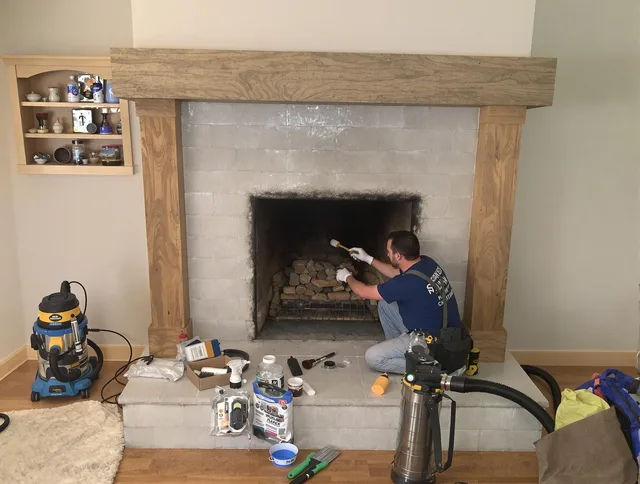 Detailed creosote removal process by Powell Chimney Sweep in Powell, OH