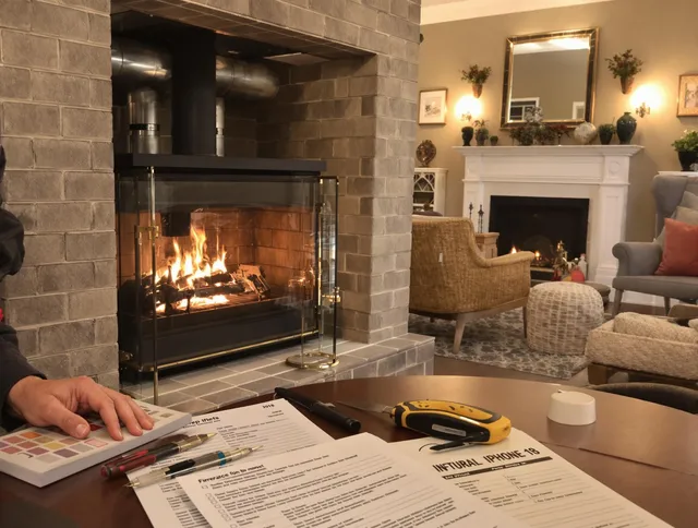 Powell Chimney Sweep verifying fireplace safety measures in Powell, OH