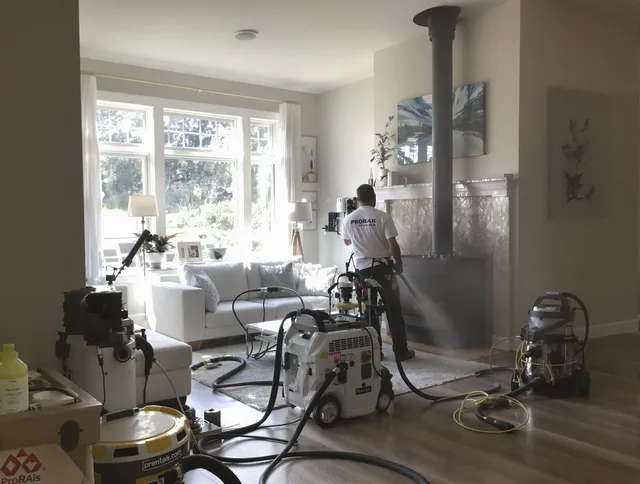Soot removal service by Powell Chimney Sweep for a fireplace in Powell, OH